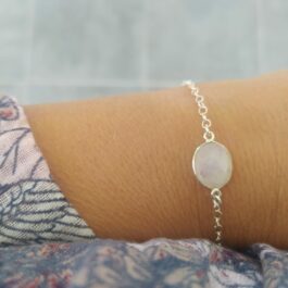 bracelet interlia pierre de lune grande maille