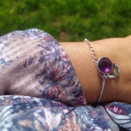 Bracelet demi jonc Améthyste